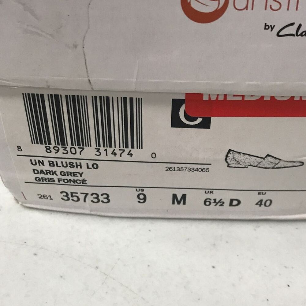 Clarks Women's Un Blush Lo Slip On Loafer, Size 9 M, Dark Grey - Picture 6 of 6